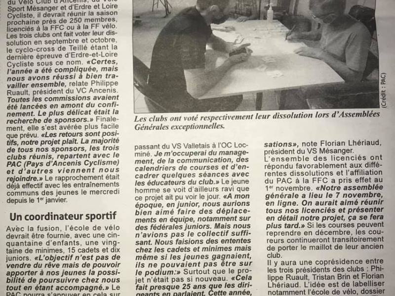 Le pays d&rsquo; Ancenis cyclisme est&nbsp;lancé