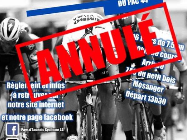 COURSE ANNULÉE ! Grand prix Edouard Legal 1-2-3-J à Mésanger le 11 avril&nbsp;2021
